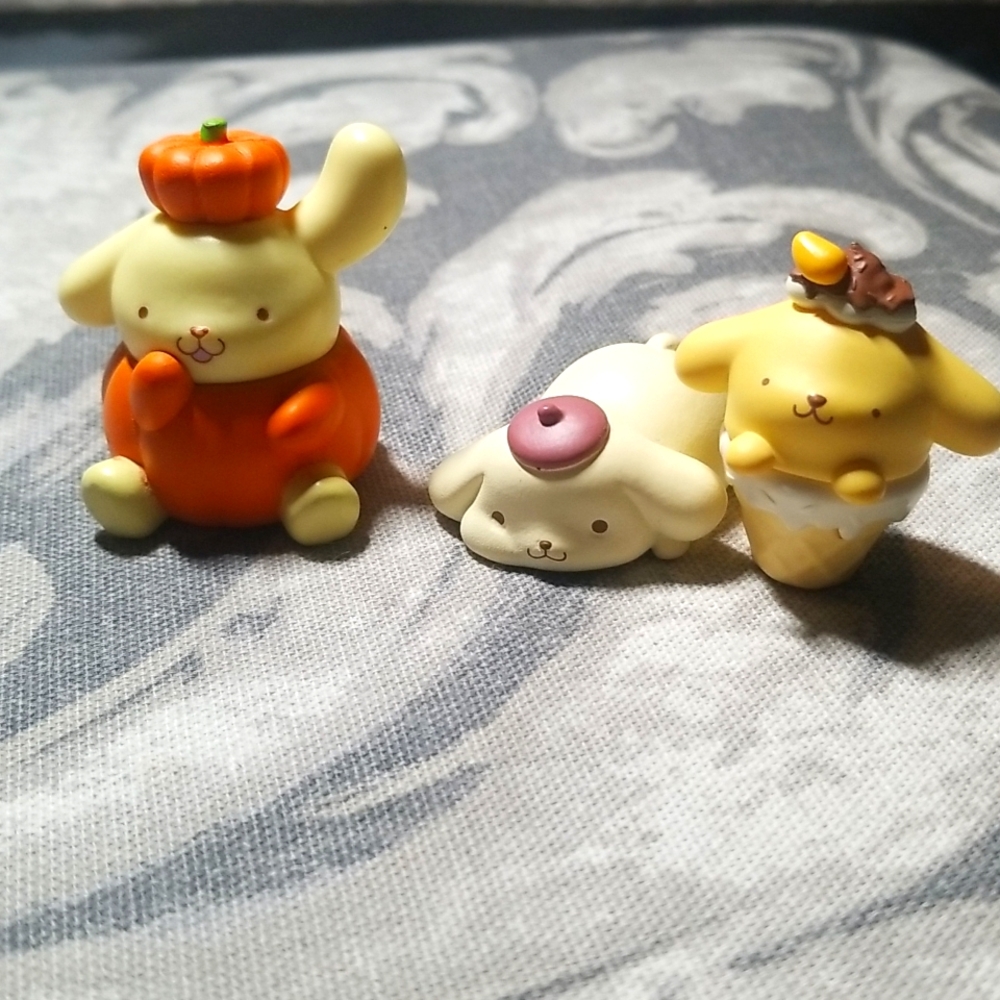 SANRIO~Pompompurin Blind Bag Figurines x3